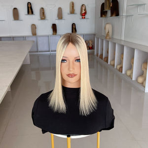 Topper capillaire mono 3x5.5 en cheveux humains vierges européens avec base en PU, Remy, cuticules alignées # SBT18-60 - Product Image 5