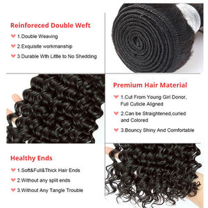 Dyeable Trinh Nữ tóc con người Brazil sâu sóng, Bán Buôn tóc bó cắt từ cô gái trẻ, giảm giá giá Trinh Nữ bó tóc - Product Image 5