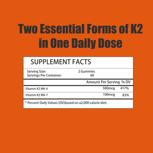 Gélules de calcium et de vitamine K2 de haute pureté pour la santé osseuse et les compléments alimentaires pour les articulations - Product Image 2