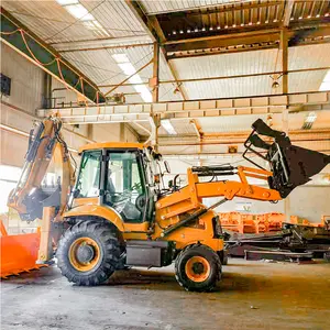 New backhoe loader điện backhoe loader máy xúc với tập tin đính kèm