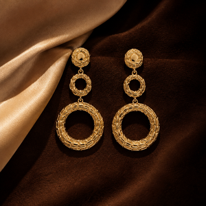 Orecchini Pendenti Lunghi a Forma di Otto Intrecciato per Donne, Gioielli di Lusso alla Moda - Product Image 5