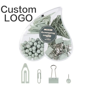 คลิปหนีบกระดาษสี<span class=keywords><strong>ม</strong></span>าการอง หางยาว พร้อ<span class=keywords><strong>ม</strong></span>เข็มกลัดรูปหัวใจ ชุดกล่องพลาสติกอุปกรณ์เครื่องเขียน สำหรับใช้ในสำนักงาน - Product Image 6