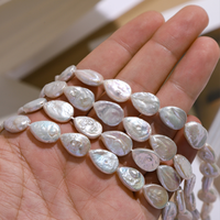 Vente en gros de perles baroques en forme de larme, perles d'eau douce de 9 à 14 mm, brins de perles semi-finis pour la fabrication de bijoux