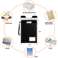 Sac à documents ignifuge 15x11 pouces avec serrure pour tablette de documents de taille lettre légale A4 A5 Bijoux de valeur Carte de caisse et passeport