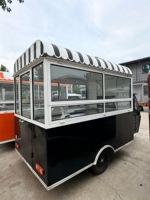 Camion de vente ambulante électrique à 3 roues en acier inoxydable pour la vente de crème glacée et de nourriture, chariot de restauration mobile pour une utilisation multi-scènes