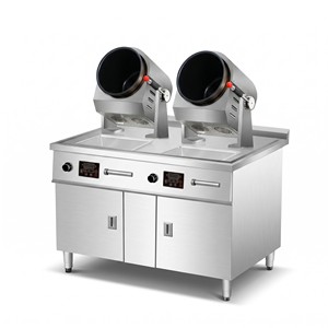 Máquina de Inducción Comercial de Doble Cabezal Tipo Gabinete para Saltear en Tambor, Ideal para Cocinas Nube, Restaurantes y Servicios de Catering - Product Image 1