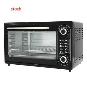 48L Household Smart Pizza Bread Maker Electric Toaster Oven Light Steel Stainless Power Warm Interior silver crest microwave