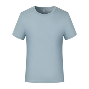 เสื้อยืดผู้ชายผ้าฝ้ายเรียบ แขนสั้น คอกลม สีพื้น ผ้าถัก สวมใส่สบาย ทรงปกติ - Product Image 3