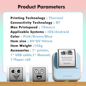 फोटो स्टिकर छात्र के लिए भाग्य जिंगल रंगीन मिनी पोर्टेबल थर्मल पॉकेट मोबाइल प्रिंटर - Product Image 4