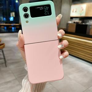 Luxe coloré dégradé couleur pliant caméra Protection glaçage peau mat TPU couverture de téléphone portable pour Samsung Galaxy <span class=keywords><strong>Zflip</strong></span> 3/<span class=keywords><strong>4</strong></span>/5 - Product Image 6