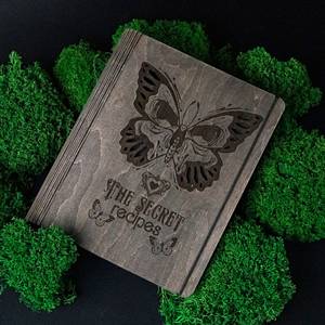 Khuyến Mại Cao Cấp Nấu Cuốn Sách Vòng Chất Kết Dính Một Món Quà Của Đầu Bếp Biểu Tượng Tùy Chỉnh Bằng Gỗ Rãnh Dòng Cuốn Sách Công Thức - Product Image 3