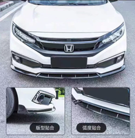 Nouveau Original en Stock pas cher Style sportif en Fiber de carbone noir brillant noir mat avant arrière pelle sous pour Honda Civic 2016-2020