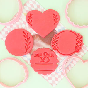 Cortadores de Galletas de Plástico con Forma de Corazón, Letras de <span class=keywords><strong>Amor</strong></span> en 3D, Diseño de Dibujos Animados, para Arcilla, Anime, Impresión Realista, Serie <span class=keywords><strong>Matrimonio</strong></span> - Product Image 3