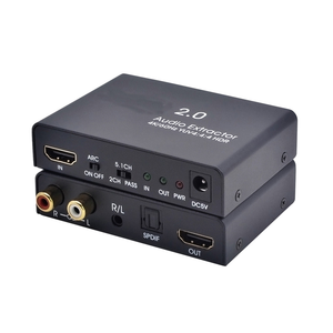 Extractor de Audio 2.0, Divisor de Audio 4K de Alta Definición, Fibra Óptica Digital ARC HDTV 60HZ - Product Image 1