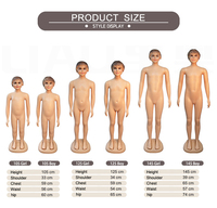 Mannequins d'Enfants Complet en Plastique Abordables sur Pied pour Affichage de Vêtements Bébé et Enfant - Modèles Garçon et Fille