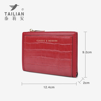 Dompet Kulit PU Kecil Grosir, Tempat Kartu Nama & Kartu Kredit Portabel Modis, Ukuran Pendek