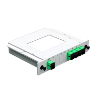 Répartiteur optique à fibre 1x4 SC APC, couplage optique passif PLC SM monomode, connecteur pour boîtier de distribution FTTH et panneau de brassage