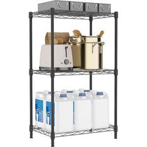 MZG Fast Shipping Small Space 3 Tiers Metal Kitchen Bedroom Storage Rack <b>Shelves</b> <b>Wire</b> <b>Wire</b> Shelving Unit - Product Image 1
