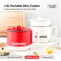 Mini-cuiseur électrique multifonctionnel antiadhésif pour la maison, le bureau et le dortoir – Petit récipient de cuisson portable