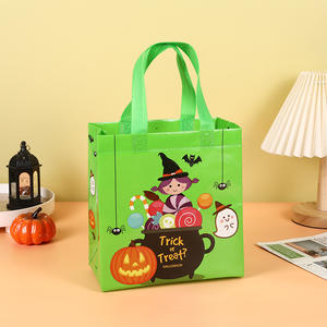 Sacs à friandises en non-tissé pour enfants, avec ruban et corde, couleurs personnalisables, pour Halloween - Product Image 3