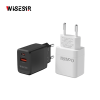 Chargeur rapide universel double port pour tous les téléphones iPhone Samsung Tablettes Adaptateur secteur Type C et USB a Port