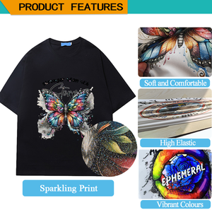 Bán buôn mới quá trình long lanh màn hình in chuyển tùy chỉnh dtf chuyển chuyển in ấn lấp lánh dán cho t Áo sơ mi - Product Image 3