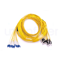 Cable de Conexión de Fibra Óptica Unionfiber FC a LC SM OS2 4/6/8/12 100m Multifibra, Tipo Fanout Plano
