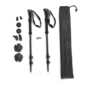 İskandinav Ultralight Trekking Teleskopik Batonları Yürüyüş ve Doğa Yürüyüşü için Katlanabilir Mantar Saplı Çekme İpli Kilitlenebilir Kauçuk Uçlu Açık Hava Batonları - Product Image 1