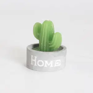 SS1115 Candles Supplier Custom Design Decorative Cactus Hand Made Wax For Soy Candles Desert Plant Cactus Shaped Candle Home