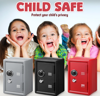 Mini coffre-fort et boîte à monnaie sécurisée, tirelire éducative pour enfants, rangement polyvalent pour objets de valeur à la maison, à l'école ou au bureau