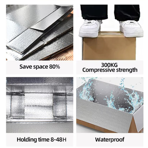Tươi lạnh vận chuyển bao bì hộp cách điện các tông carton với lá nhôm và bọt cho thực phẩm đông lạnh vận chuyển - Product Image 4