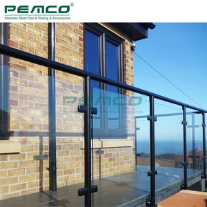 Deck Black Post Balustrade Handrail Stainless <strong>Steel</strong> Balcony Glass <strong>Railing</strong> - Product Image 4