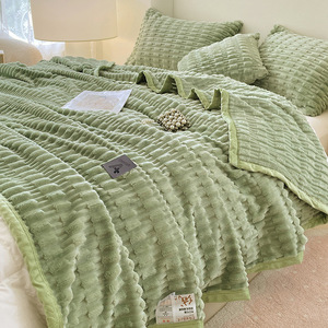 Manta de franela súper suave al por mayor de fábrica, manta tejida gruesa de invierno para el hogar, ropa de cama, sofá, oficina con diseño de rayas anchas - Product Image 6