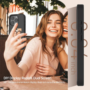 2025 nuova custodia per telefono con foto con motivo NFC per iPhone 13 14 15 Pro Max fai da te E-ink Screen Smart tecnologia <span class=keywords><strong>coppia</strong></span> <span class=keywords><strong>Cover</strong></span> per telefono in Silicone - Product Image 5