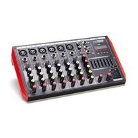 Console de mixage audio électronique professionnelle 8 canaux avec amplificateur de puissance LANE