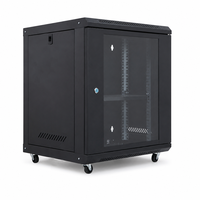 Armoire de serveur compacte 15U 600x600x750mm 19 pouces avec porte en verre trempé Protection IP20 En stock pour petite salle informatique Mini Data