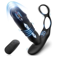 Masseur de prostate vibrant en silicone alimenté par USB, stimulateur anal, godemiché, plug anal, stimulateur de testicules, retardateur d'éjaculation, 10 modes de vibration, télécommande