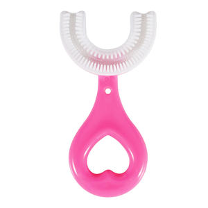 PEGCIZ KidsToothbrush sikat silikon Grade makanan kepala bulu lembut 360 desain pembersih gigi Oral untuk balita anak-anak - Product Image 2