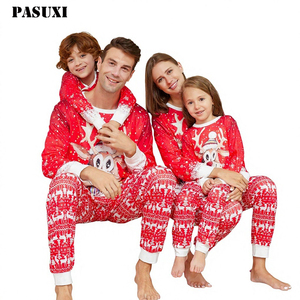 PASUXI Noël 2026 Ensemble <span class=keywords><strong>de</strong></span> Pyjamas Imprimé Tendance Vêtements Assortis Tenues <span class=keywords><strong>de</strong></span> Nuit <span class=keywords><strong>pour</strong></span> Femmes - Product Image 1