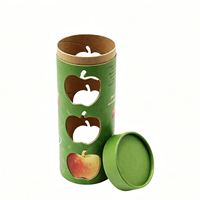 Tube en papier kraft écologique rond vert avec fenêtre en PVC, couvercle anti-buée, film PET enduit, taille personnalisée, emballage alimentaire recyclable