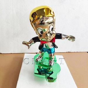 Sculpture d'art en chrome électrolytique pour collection de <span class=keywords><strong>galerie</strong></span> : Sac à monnaie Alec, Skateboard, Glace - Product Image 2