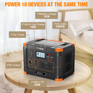 <span class=keywords><strong>EBL</strong></span> 1000w 220V batterie au lithium centrales électriques solaires portables générateur 1000W générateur solaire centrale électrique portable - Product Image 2