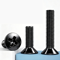 Vis à tête fraisée Phillips en acier inoxydable 304, plaqué zinc noir, vente en gros