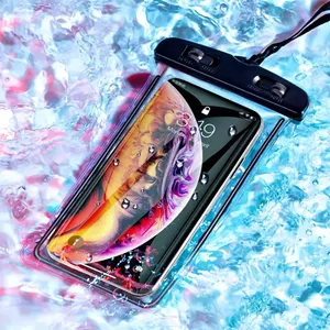 Water Sport Out Waterproof Cell Phone Case IPX8 PVC Cell Phone Pouch Dry Bag Multifunctional Touch Screen Mobile Phone Bag