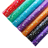 0,35mm PVC Glitter Foiled Dot Laser effekt Star Shiny Film für Buch umschlag Verschiedene Sofa Bag Garment Football Decorative