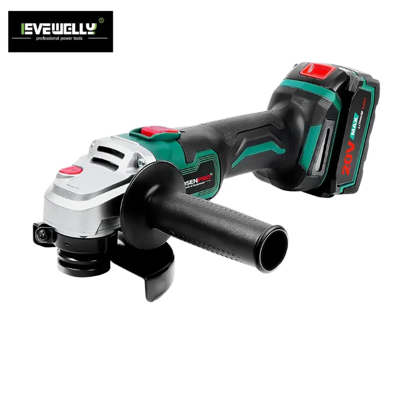 Evewelly 20V Rechargeable Lithium Battery Cordless 115mm Brushless Angle Grinder