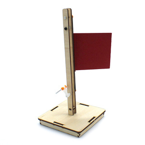 Kit de madera para elevar banderas con manivela, modelo de operación manual, juguete educativo científico para niños de 4 a 6 años, aprendizaje STEM - Product Image 4