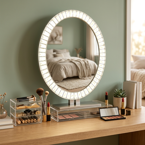Bathroom Essential Modern LED Makeup <b>Mirror</b> <b>Wall</b> Mounted Art Deco Touch Control Illuminated Defogging <b>Light</b> - Product Image 2