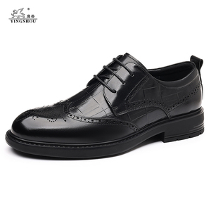 Sepatu pantofel kulit untuk pria, sepatu Formal bisnis klasik bahan Oxford bertali untuk pernikahan - Product Image 6