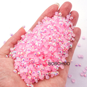 Bobohoo Nhà Máy Bán Buôn 2Mm-6Mm Không Hotfix Pha Lê Thạch Thạch Nhựa Đáy Phẳng Trở Lại Rhinestone Cho DIY - Product Image 4